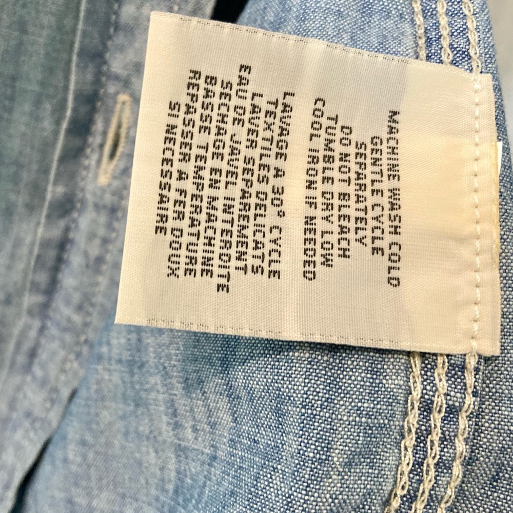 Denim & Supply Ralph Lauren Women Denim Long Sleeve Button-Down Flag Shirt XS. - Picture 8 of 8